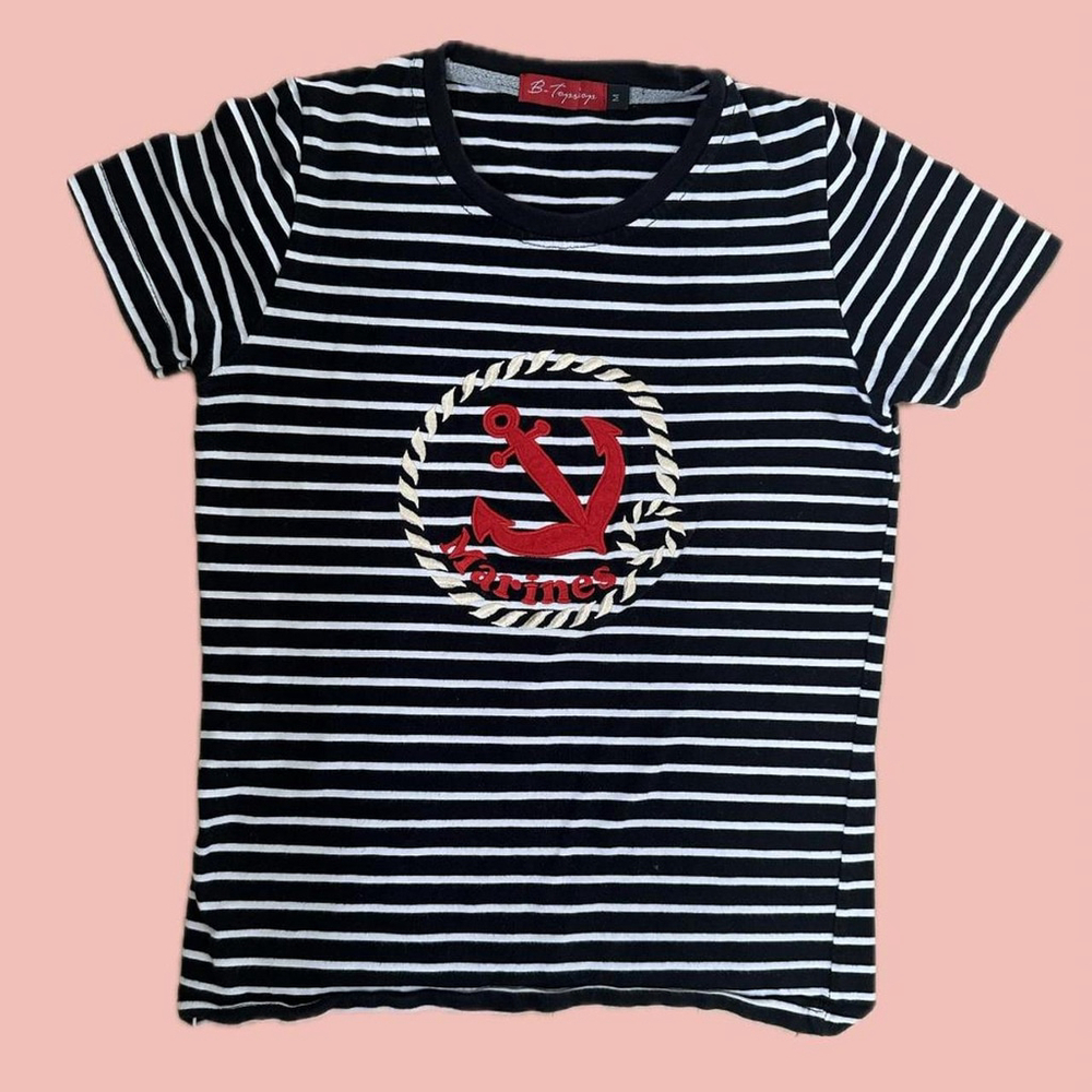 Nautical Anchor Tee – Fisherman Core Stripes